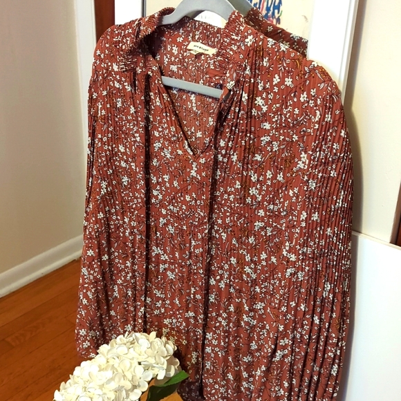 MAX STUDIO floral blouse M cute - Picture 5 of 9